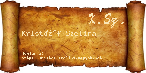 Kristóf Szelina névjegykártya